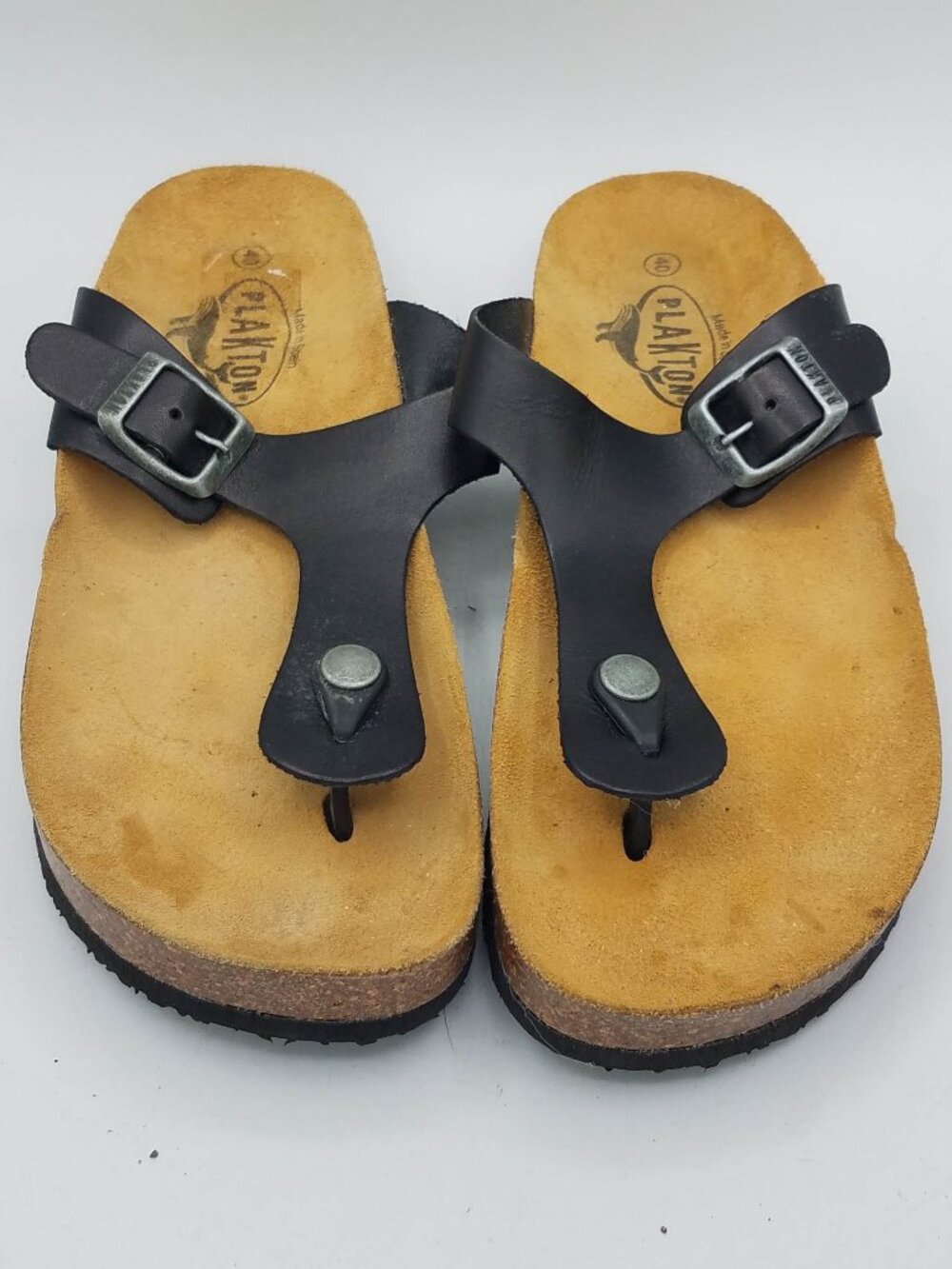 Plakton Bolero Adjustable Slide-on Cork Sandals EU 40 US 9-9.5 Made in Spain